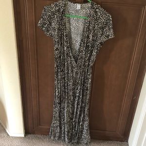 Leopard print wrap dress